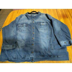 Denim 24/7 button down stretchable jacket women's 44w plus size